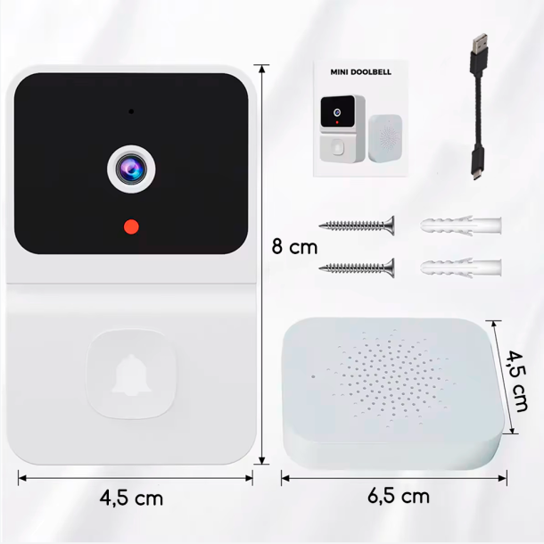 Mini WiFi Drklokke m/kamera 1MP DEMO