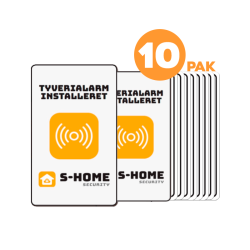 10 stk. Alarmmrker 6x10 cm dobbeltside