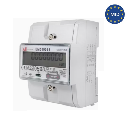 Energim�ler kWh 3-faset 3x230V/80A MID Modbus