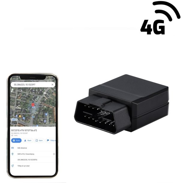 GPS OBD Mini Tracker uden abonnement 4G