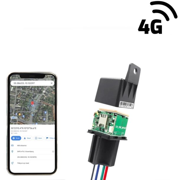 GPS Tracker indbygget i rel uden abonnement 4G