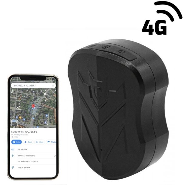 GPS tracker m/stort batteri uden abonnement 4G