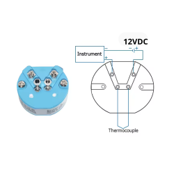 4-20mA PT100 K-type transmitter 12VDC 0-1000�C