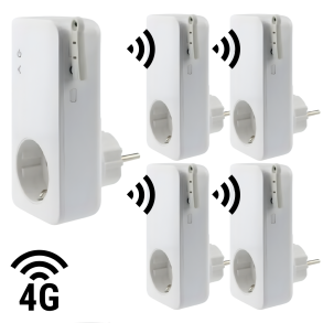 GSM stikkontakt T420 4G m/4 stk. T20 slaver