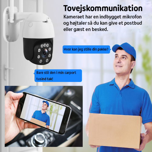 4G GSM kamera udend�rs PTZ 5x zoom 5MP Hvid