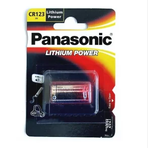 Panasonic CR123 3V lithium batteri i blisterpakning
