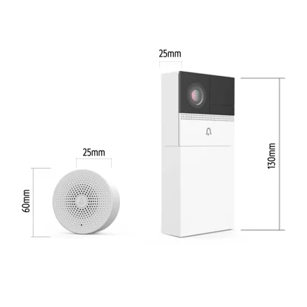 M�l p� wifi d�rklokke med kamera og d�rgongon i millimeter