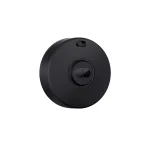 Sort rund Bluetooth-afstandsm�ler set skr�t fra siden