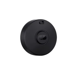 Sort rund Bluetooth-afstandsm�ler set skr�t fra siden