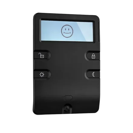 Sort Ava Pro alarmkeypad med touch-knapper og display