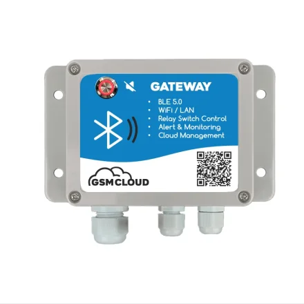 IIoT gateway med Bluetooth, WiFi og LAN, set forfra