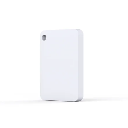 Hvid Bluetooth iBeacon-brik i mini-st�rrelse set skr�t fra siden