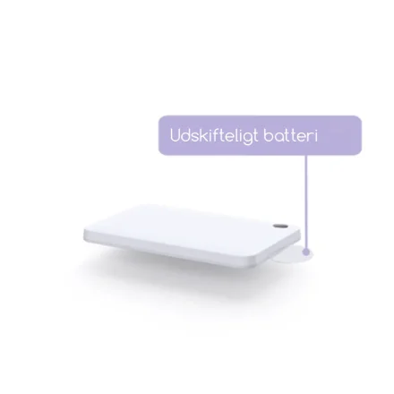 Bluetooth iBeacon mini set fra undersiden med udskifteligt batteri