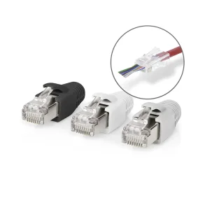 RJ45 stik til netv�rkskabel, s�t med tre stykker
