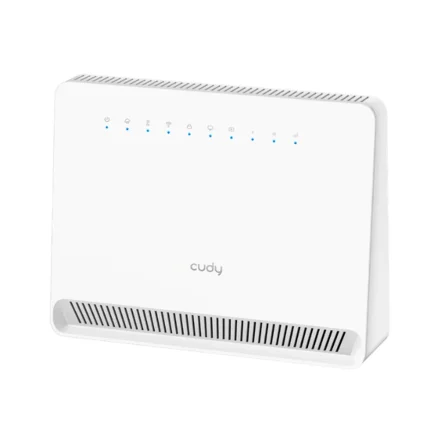 Cudy 4G LTE WiFi-router set skr�t forfra med statuslys og ventilationsriller