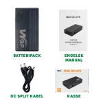 Pakkens indhold: batteripack, engelsk manual, DC-splitkabel og �ske