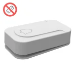 Tr�dl�s d�rklokke i hvid, batterifri model