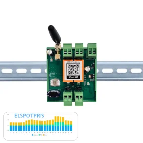 Elspotpris-modul til DIN-skinne med 2 kanaler og antenne