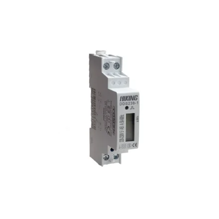 1-faset energim�ler til DIN-skinne med kWh-display