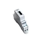 1-faset energim�ler p� DIN-skinne med display og tilslutningsklemmer