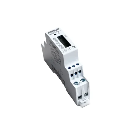 1-faset energim�ler p� DIN-skinne med display og tilslutningsklemmer