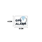 GPS alarm klisterm�rke med m�l p� 5 x 4 cm