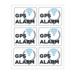 Ark med 6 GPS alarm klisterm�rker