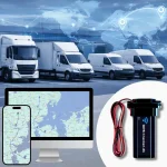 GPS-tracker med kabel til fl�destyring af lastbiler og varevogne