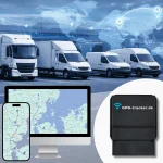 Banner for GPS-fl�destyring med lastbiler, kort og GPS-tracker