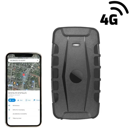 GPS tracker med 4G og live position vist i app p� smartphone