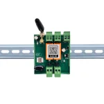 GSM-controller med antenne monteret p� DIN-skinne