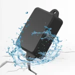 GPS tracker med vandt�t kabinet og vandst�nk der illustrerer vandt�theden