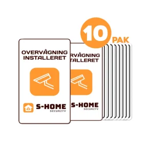 Overv�gning installeret-skilte, 10-pak fra S-Home Security
