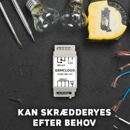 Banner for GSMCloud rel�modul der kan skr�ddersys efter behov