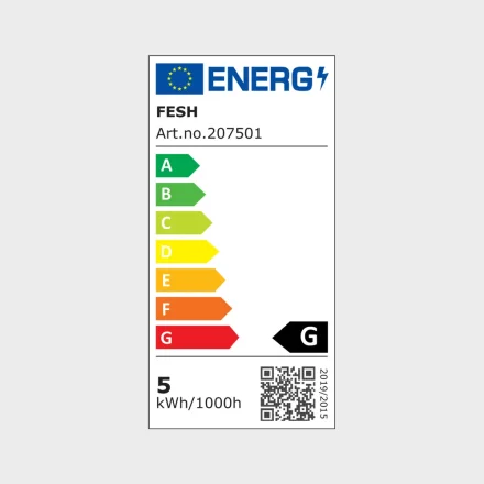 Energim�rke for FESH LED-p�re, energiklasse G