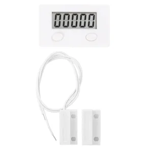 LCD-kundet�ller med t�lledisplay og magnetkontakt med ledning