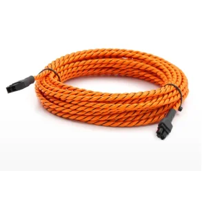 Snoet orange sensorkabel med stik i begge ender til l�kagesporing
