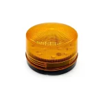 Orange LED-strobelys med sort bundplade