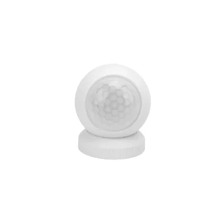 Rund PIR-bev�gelsessensor med lyssensor og BLE, set forfra