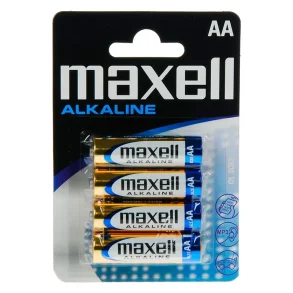Maxell Alkaline AA-batterier, pakke med 4 stk
