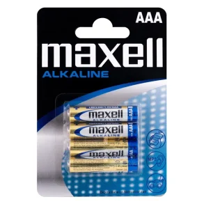 Maxell Alkaline AAA batterier, pakke med 4 stk