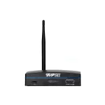 Mini NVR optagerboks med antenne, set forfra med TF-kort og ESATA+USB-stik