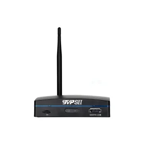 Mini NVR optagerboks med antenne, set forfra med TF-kort og ESATA+USB-stik