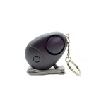 Mini overfaldsalarm med n�glering og b�rerem, set fra siden