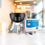 GSM-persont�ller med sensor monteret ved indgang i butik eller udstilling