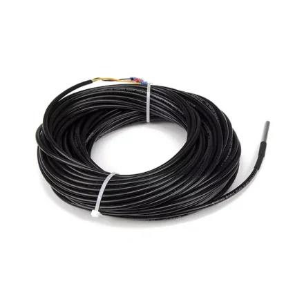 PT100 temperaturf�ler med sort kabel opkringlet