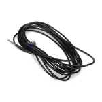 PT100 temperaturf�ler med 5 meter sort kabel oprullet