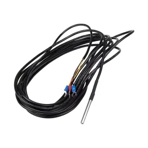 PT100 temperaturf�ler med 5 meter kabel og tilslutningsstik