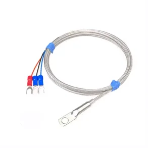PT100 temperaturf�ler med afsk�rmet kabel og ringkabelsko