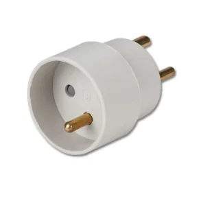 Hvid schuko-adapter